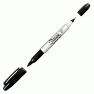 Sharpie Twin Tip Marqueur 2 en 1 Pointe Ultra Fine/Fine Noir - noir S0811100