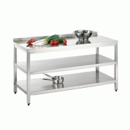 TABLE DE TRAVAIL 1000X600X850MM, EN ACIER INOX 1.4301 ,