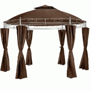 Tonnelle abri de jardin diamÈtre 3,5 m marron 2208177