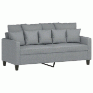 VidaXL Canapé à 2 places Gris clair 140 cm Tissu Modèle Aero Concept - Matériau naturel 359267