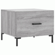 VidaXL Table basse Sonoma gris 50x50x40 cm Bois d'ingénierie Modèle Aero Panorama Luna - 829408