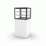 Vitrine neutre INTEGRA sur base haute - 600 mm - 3 niveaux - H1400 mm - IN60/50-140N | Sayl Barcelona- Accès Back-Service - blanc 674005070391