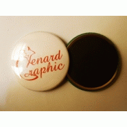 Badges personnalisés 56 mm aimant