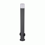 Borne extérieure 80 cm anthracite avec 2 prises - Trio - Hoosic - aluminium 4017807445404