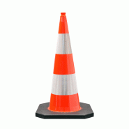 Cône de guidage K5A - WP Signalisation - 50cm - PVC robuste et bandes réfléchissantes Cône de guidage K5A - WP Signalisation - 50cm - PVC robuste et bandes réfléchissantes
