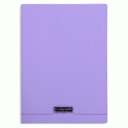 Calligraphe Lot de 10 Cahier Ligne 8000 A4, 96p./48 feuilles 90 g/m² piquées, couv. PP violet, quadrillé 5x5 - 3210330183374