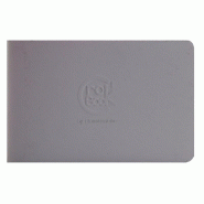 Clairefontaine Lot de 10 Bloc piqué Crok'Book de 24 feuilles de papier croquis blanc, 90 g/m², 17x11 paysage, couverture coloris gris clair - 332968