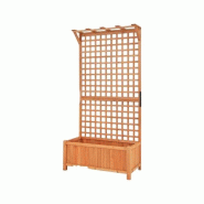 COSTWAY Bac à Fleurs avec Treille et Toit - Bois manufacturé SF5144AD