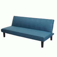 Décoshop26 - Canapé-lit d'invité convertible fonction couchage tissu bleu 04_0001619 - bleu 3000483532699