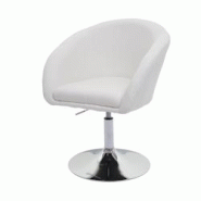 Décoshop26 - Chaise de salle à manger pivotante réglable en hauteur tissu/textile blanc crème 04_0006310 - blanc 3000261698494 Décoshop26 - Chaise de salle à manger pivotante réglable en hauteur tissu/textile blanc crème 04_0006310 - blanc 3000261698494