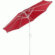 Décoshop26 - Parasol de jardin Ø 2,7m inclinable polyester/aluminium 5kg rouge 04_0003871 - rouge aluminium 3000534532692