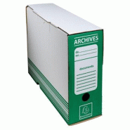 Exacompta Lot de 50 Boîte à archives en carton, format 25x34, dos de 100, coloris vert - 3141870326108
