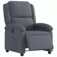 Fauteuil inclinable électrique Gris foncé Velours Modèle Iermelia - 8721012167674