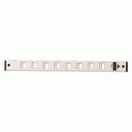 Grille d&#039;entrée d&#039;air intérieures autoréglables - à glissières - 375 x 22 mm - type 485 ton blanc blanc ral 9010