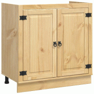 Helloshop26 - Armoire rectangulaire style moderne rangement grande capacité 80 x 46 x 81 cm en pin massif miel 02_0058899 - Bois massif 3000240840067