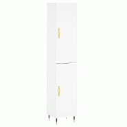 Helloshop26 - Buffet bahut commode armoire meuble de rangement organisateur cuisine salle de séjour salon haut 34,5 x 34 x 180 cm 02_0032430 - métal