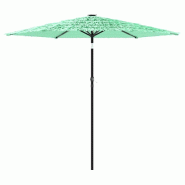 Helloshop26 - Parasol de jardin 223 x 223 x 213 cm protection soleil pluie design moderne en polyester vert 02_0056394 - vert acier 3000239500835