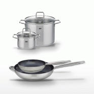 Lot 2 Poêles céramiques 24/32 cm Elo Profi Therm Platinum et 2 Faitouts 20/26 cm - gris inox 3176239952773