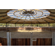 Marcheur suspendu couvert pour chevaux avec rond de longe - 6 à 12 chevaux - Réalisation sur mesure