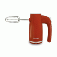 Menastyl - Batteur électrique retro en plastique et acier inoxydable brique - 3256391050224