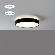 Plafonnier led ø40cm 30w 2700lm   halo indirect 5w couleur blanc ou noir