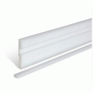Plinthe polyethylene blanc h100mm avec profil d'insert Plinthe polyethylene blanc h100mm avec profil d'insert