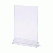 SHOWDOWN Displays Exposiciónate Scritto® Porte-menu T-Stand A5 Portrait TA5P - transparent plastique 8595578367638_0