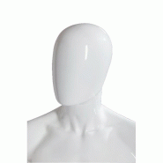 Tête homme modulable blanc brillant - style Design - pour chapeaux et accessoires