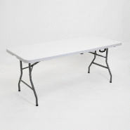 Table pliante 183x76x74cm plié 91.4x76.2x7.6cm