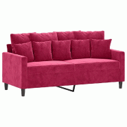 VidaXL Canapé à 2 places Rouge bordeaux 140 cm Velours Modèle Aero Modern Pro - 8721012140332