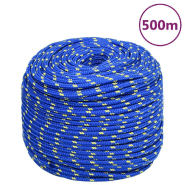 Vidaxl corde de bateau bleu 10 mm 500 m polypropylène 152457