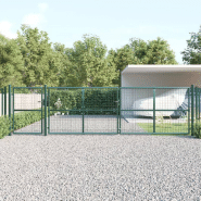 Vidaxl portal de jardin maille vert 500x175 cm acier galvanisé 154540