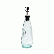 Bazar Bizar Bouteille d'huile en verre recyclé 6x6x23 cm bleu - Lot de 12 - bleu verre ESSAMI003B-MTR12_0