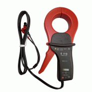 CHAUVIN ARNOUX - C113 - Pince ampèremétrique 1000A AC - Enserrage diam 52mm - Signal de sortie : intensité alternative - Rapport de transformation : 1000/1 - Sortie par cordon et fiches mâles diam 4mm isolé