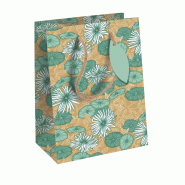 Clairefontaine Lot de 6 Sac cadeau My Garden, moyen format (21,5x10,2x25,3 cm), papier 210 g/m², cordelette assortie - 3663619207375