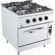 Cuistance BASE 900 Cuisinière à gaz 4 BR. Avec four à gaz - 7178.3015 COMBISTEEL - 7178.3015