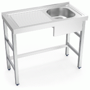 FRICOSMOS Evier avec support 1C,EI 800x500x850 mm. Dimensions cuve 340x370x150 mm. - inox 050618OST