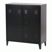 Helloshop26 - Casier de bureau armoire meuble de rangement pour bureau atelier chambre acier de bureau métallique à 2 portes 90 x 80 03_0006341 - m�