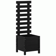 Helloshop26 - Jardinière bac lit surélevé plantes fleurs terrasse jardin avec support 39 x 39,5 x 114 cm bois de pin massif noir 02_0038215 - 30002 Helloshop26 - Jardinière bac lit surélevé plantes fleurs terrasse jardin avec support 39 x 39,5 x 114 cm bois de pin massif noir 02_0038215 - 30002