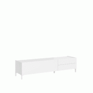 Itamoby Meuble TV avec 1 porte abattante et 2 tiroirs, 160 x 42 x 40 cm, Solaria blanc brillant - blanc 8050598905463