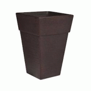 Jardinière en polyéthylène marron Quadro 45 x 45 x 73 cm Roto - marron 3830010980729 Jardinière en polyéthylène marron Quadro 45 x 45 x 73 cm Roto - marron 3830010980729