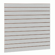 Panneau rainuré R10 L120xP120cm épaisseur 18mm - gris alu