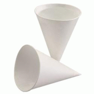 PAPSTAR 200 Gobelet pointu, papier canne à sucre 150 ml Ø 8,5 cm - 11,5 cm blanc - blanc 88619