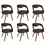 VidaXL Chaises à manger lot de 6 marron similicuir Modèle Ydalia - 270040