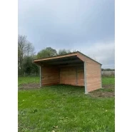 Abri de prairie 3 x 6 m - poteaux métal ou bois - ABR015 - fabrication française_0