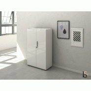 Armoire moyenne à portes battantes Luxury - Ofitres - Blanc_0