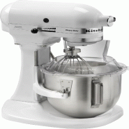 Batteur planétaire 5 litres. Vitesse variable de 60 à 265 tr/min. Dimensions 39x29x42 cm. KitchenAid modèle K5 - 495