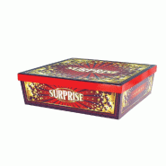 Boite carton carrée empilable "Surprise" 33x33x10cm - par 10