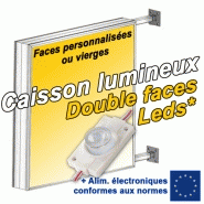 Enseigne caisson lumineuse led double face - mactac