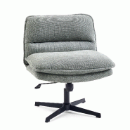 Chaise pivotante à assise croisée / Fauteuil lounge Criss Cross 20 Tissu vert hjh LIVING - vert polyester 670695